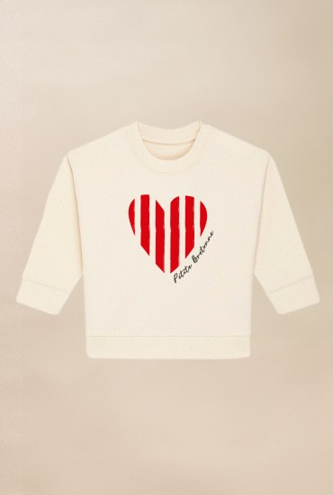 Sweat bébé Coeur marinière...