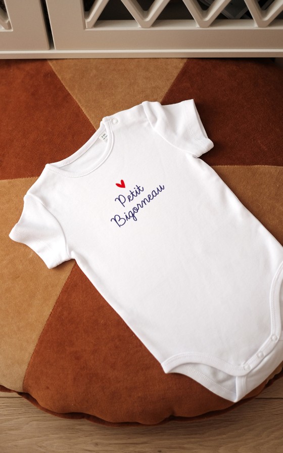 Body brodé Mon petit coeur - Personnalisable