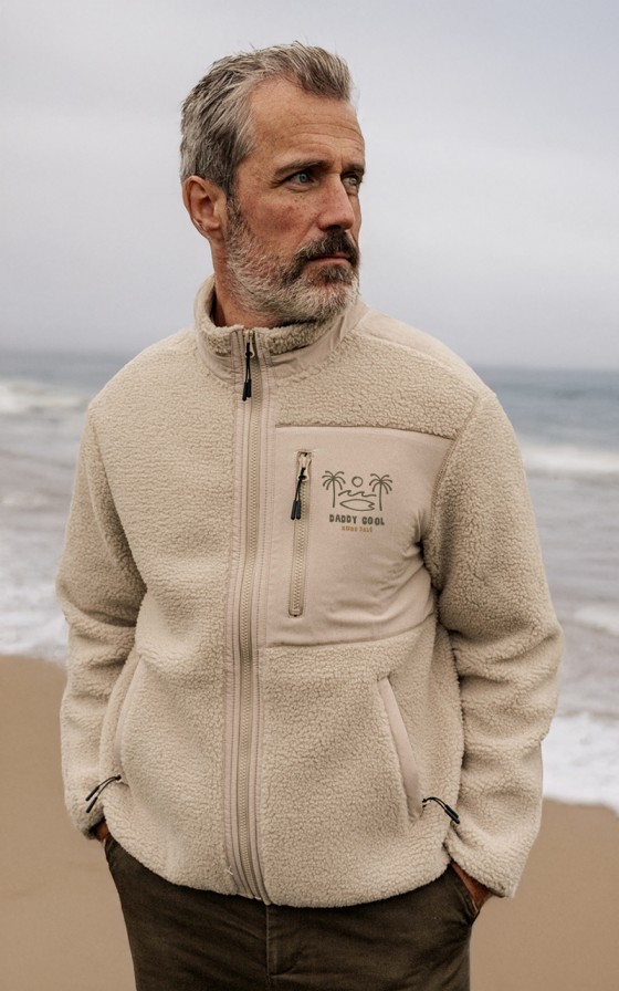 Veste sherpa unisexe Nouveau palmier - Personnalisable