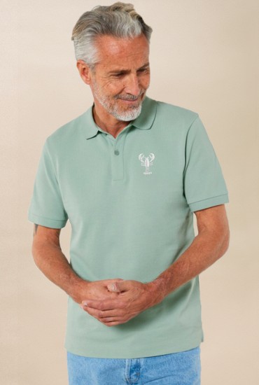 Polo homme brodé Homard Aloe