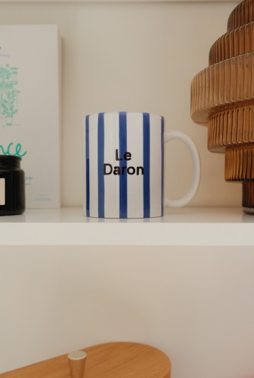 Mug rayures aquarelles Bleu...