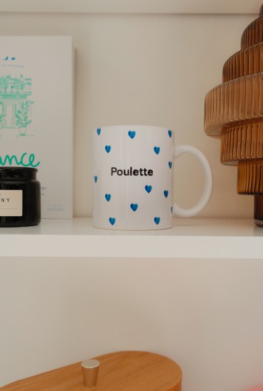 Mug all over coeurs bleu...