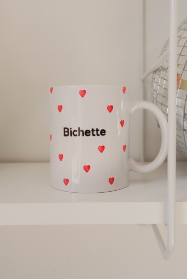 Mug all over coeurs rouge...