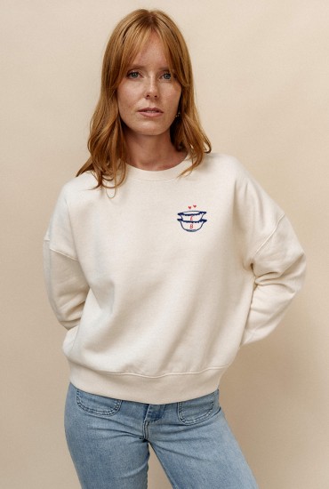 Sweat femme brodé Bol...