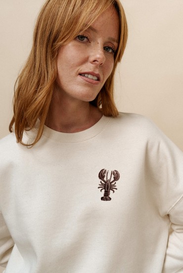 Sweat femme brodé NEW Homard