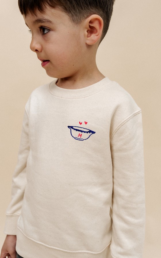 Sweat enfant brodé Bols bretons - Personnalisables