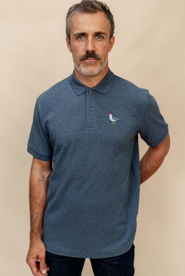 Polo homme brodé Goéland...