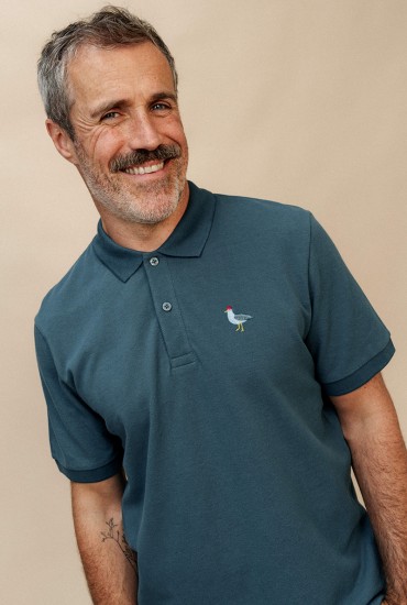 Polo homme brodé Goéland...