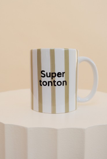 Mug rayures aquarelles Vert...