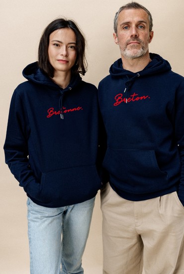 Sweat à capuche homme brodé...