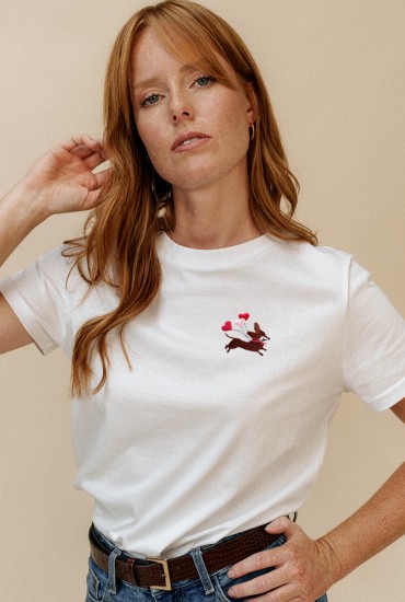 T-shirt femme brodé Teckel...
