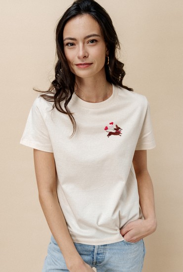 T-shirt femme brodé Teckel...