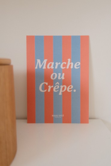 Carte postale rayée Marche...