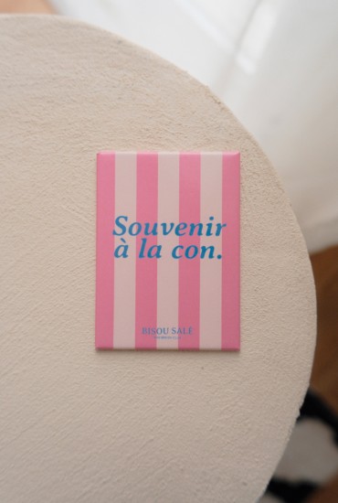 Magnet rayé Souvenir à la con