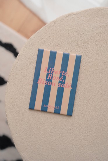 Magnet rayé Liberté, rosé,...