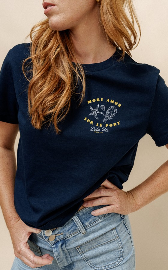 T-shirt femme More amor sur le port - Personnalisable