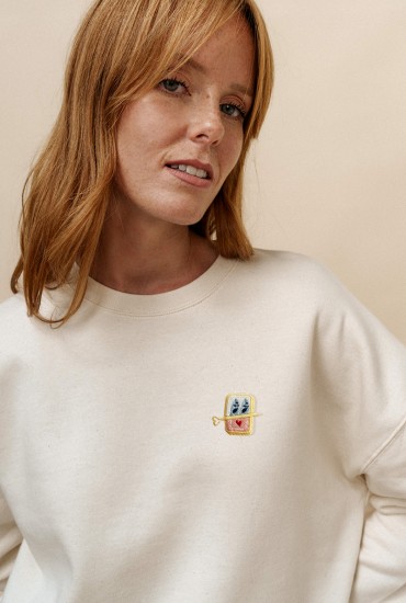 Sweat femme brodé Sardine...