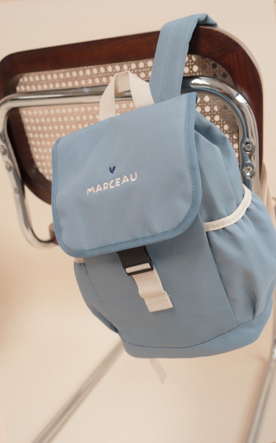 Sac à dos enfant brodé Bleu moyen - Personnalisable