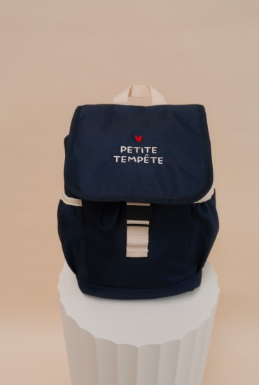 Sac à dos enfant brodé Bleu...