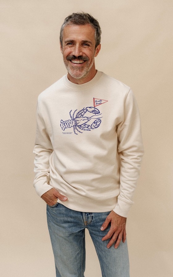 Sweat homme Grand homard drapeau - Personnalisable