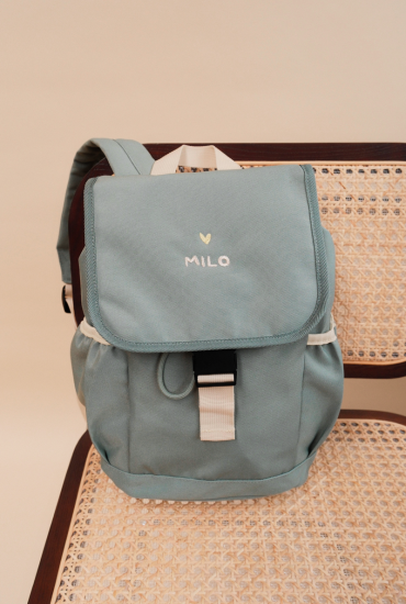 Sac à dos enfant brodé Vert...