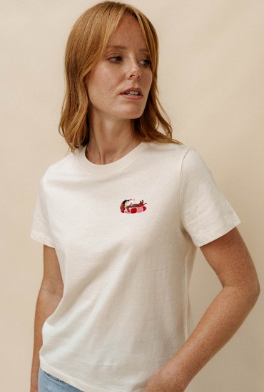 T-shirt femme brodé Teckel...