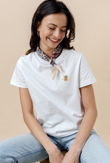 T-shirt femme brodé...