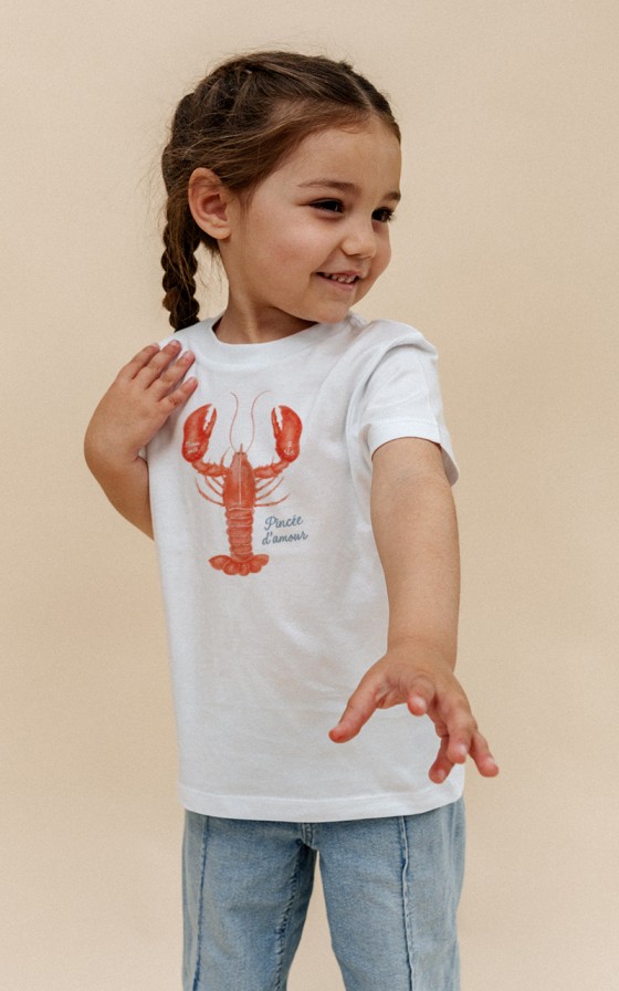 T-shirt enfant Homard aquarelle - Personnalisable