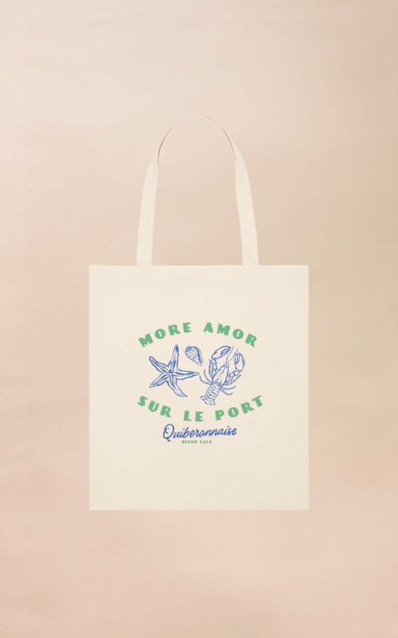 Totebag More amor sur le port - Personnalisable