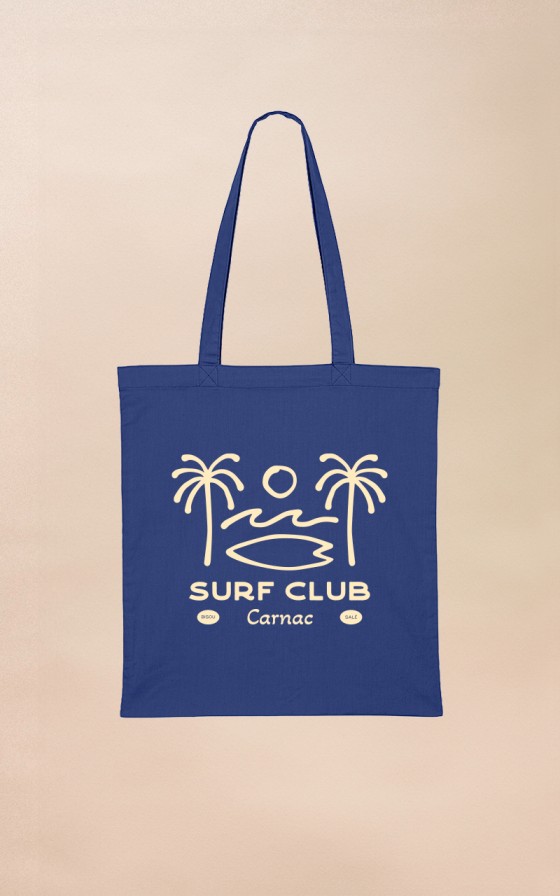 Totebag Surf club palmier - Personnalisable