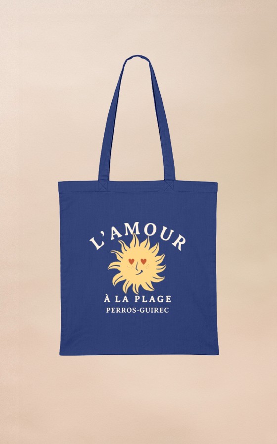 Totebag L'amour à la plage - Personnalisable