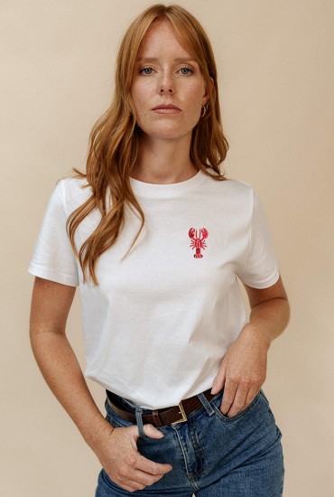 T-shirt femme brodé NEW Homard