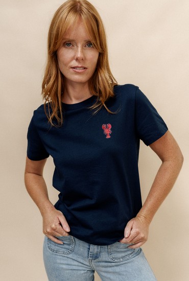 T-shirt femme brodé NEW Homard