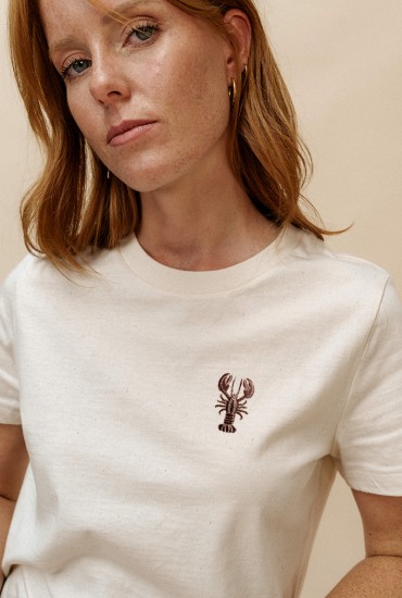 T-shirt femme brodé NEW Homard
