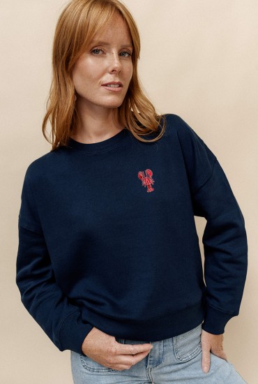Sweat femme brodé NEW Homard