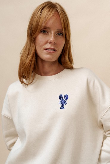 Sweat femme brodé NEW Homard