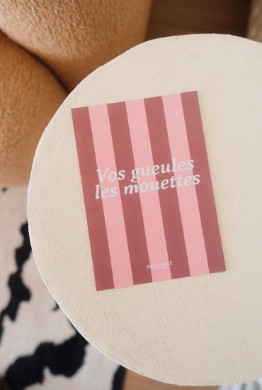 Carte postale rayée Vos...