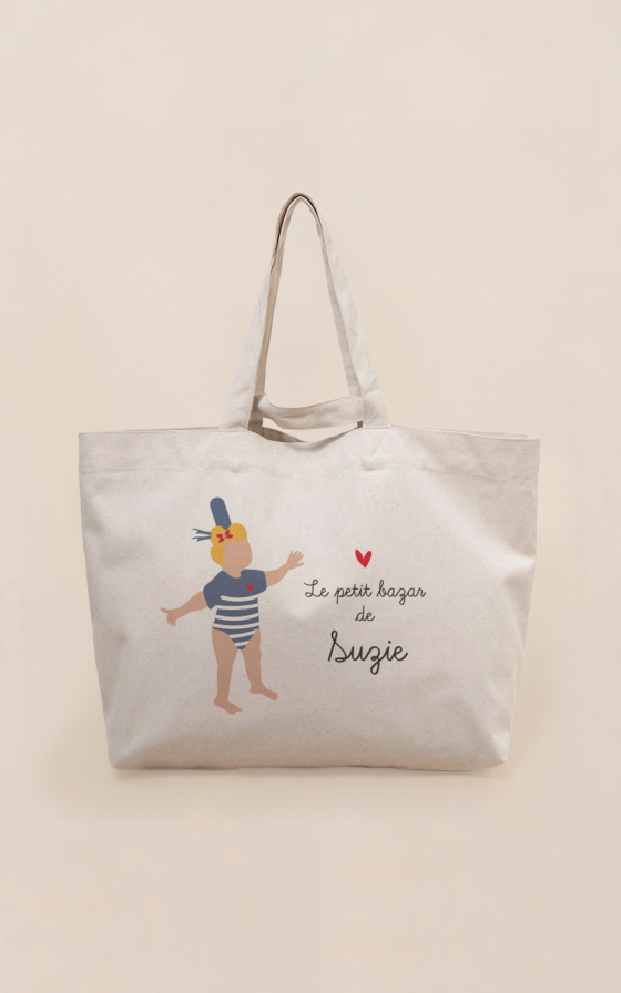 Cabas fille Le petit bazar - Personnalisable