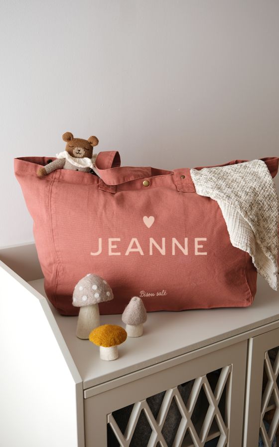 Grand cabas Mon petit prénom - Personnalisable