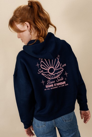 Sweat à capuche femme Sea love