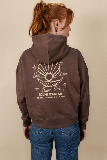Sweat à capuche femme Sea love