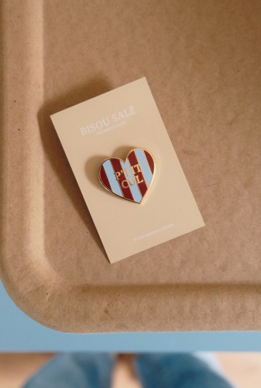 Pin's Coeur rayé P'tit cul