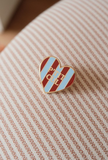 Pin's Coeur rayé P'tit cul