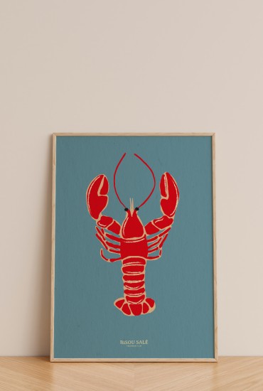 Affiche Homard rouge