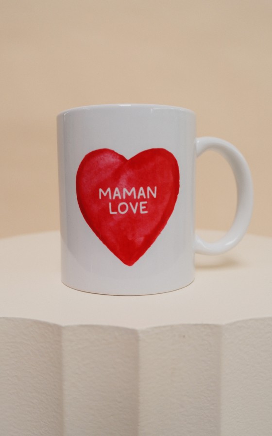 Mug Grand coeur rouge - Personnalisable