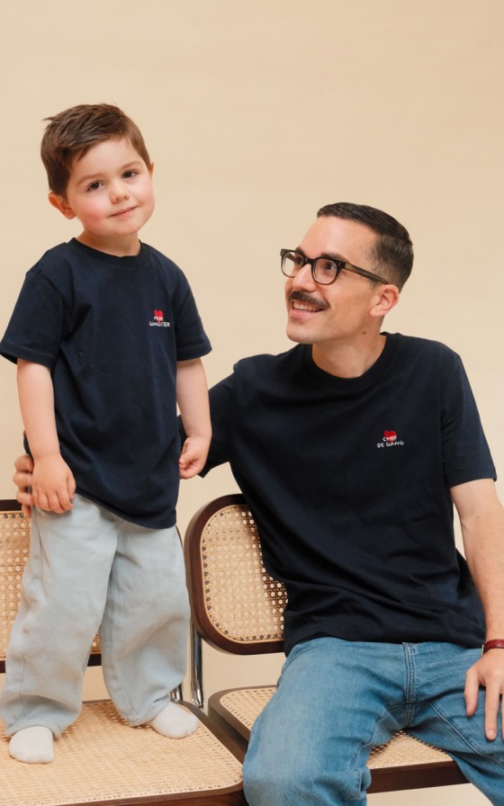 DUO T-shirts Papa / Enfant - Grand amour - Personnalisable