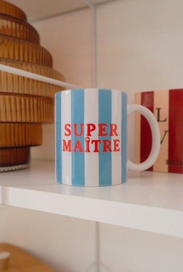 Mug rayures à message -...