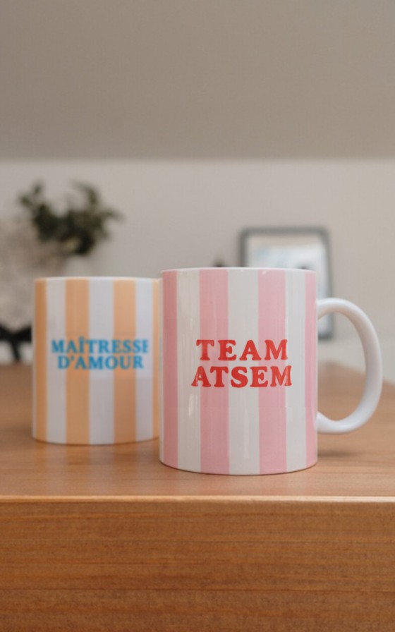 Mug rayures à message - Personnalisable