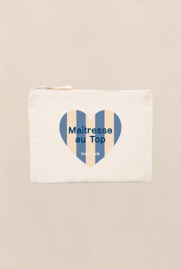 Pochette coeur bleu -...