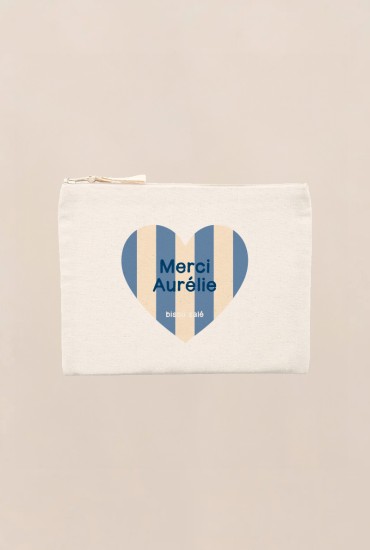 Pochette coeur bleu -...